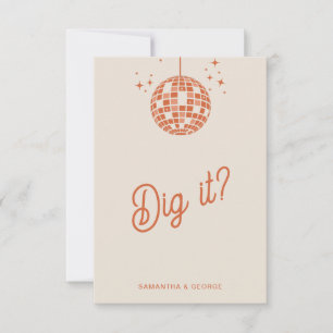 Cartons Réponse Rétro Super les années 70 Cute Ivory Orange Disco 