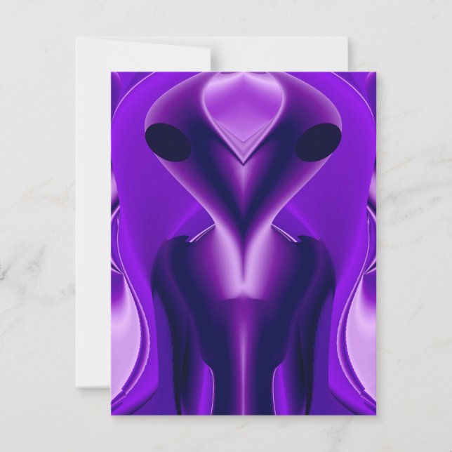 Cartons Réponse Rêves arc-en-ciel violet 3D, Alien (Devant)
