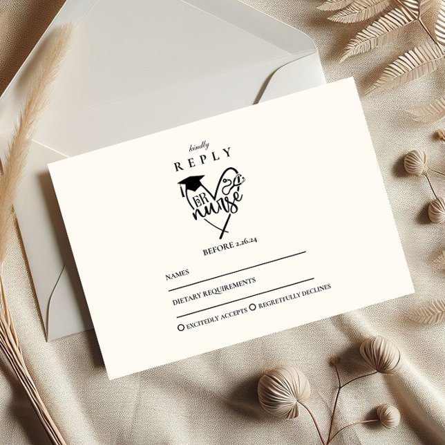 Cartons Réponse RN Nurse Graduation Party (Créateur téléchargé)