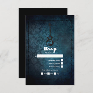 Cartons Réponse Rock n'Roll Retro Vintage Wedding QR Code