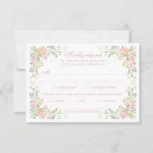 Rococo Floral Border Wedding
