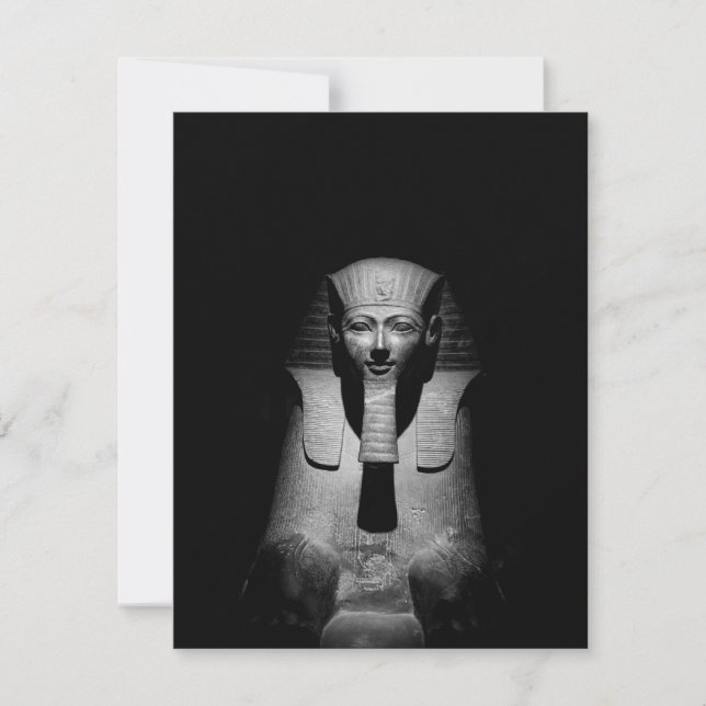Cartons Réponse Roi pharaon noir et blanc (Devant)