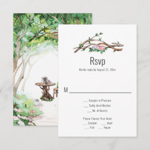 Cartons Réponse Romance ecclétique - Mariage de sentier forestier