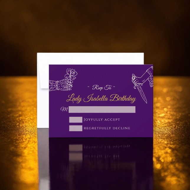 Cartons Réponse Romantasy Royal Violet Enchanté anniversaire (Créateur téléchargé)