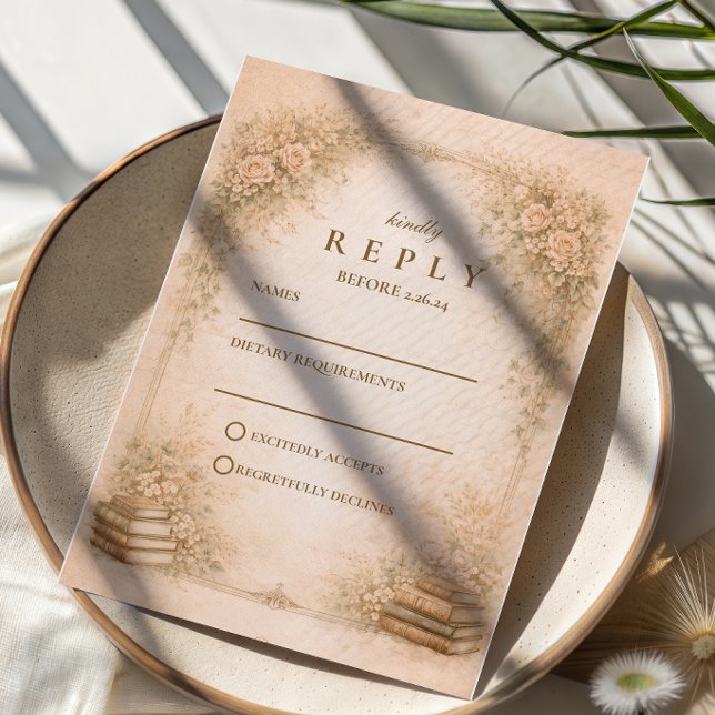 Cartons Réponse Romantic Botanical Wildflower Garden Wedding (Créateur téléchargé)