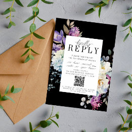 Cartons Réponse Romantic Floral Moody Dark Website Mariage
