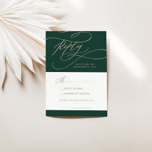 Cartons Réponse Romantique Green Calligraphy Demande de chanson Ca
