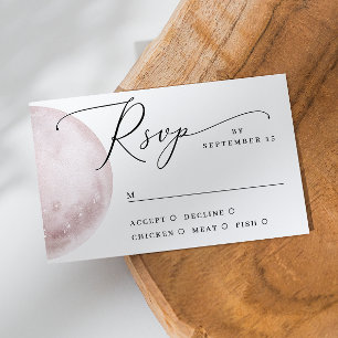 Cartons Réponse Romantique Lune Rose Céleste   Mariage Bohème