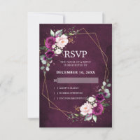 Romantique prune violet bleu rose rose floral géom