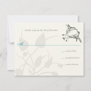 Cartons Réponse Romantique rustique Colibri Kiss Amour OiseauMaria