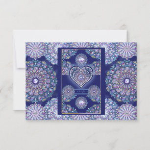 Cartons Réponse Rosace bleue