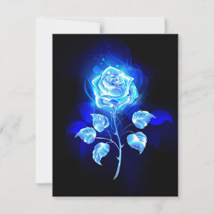 Cartons Réponse Rose bleu brûlant