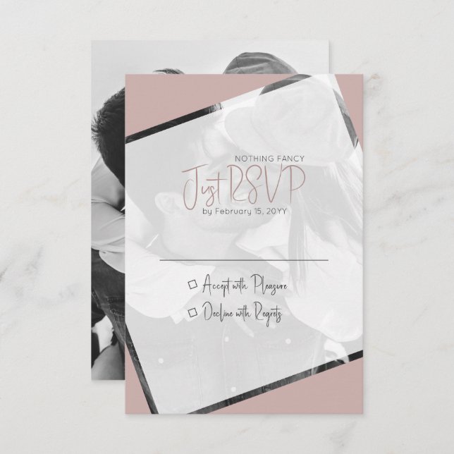 Cartons Réponse Rose Décontracté minimaliste moderne Dusty (Devant / Derrière)