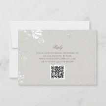 Rose Ivory Sonnet Formel Classique Code QR Mariage