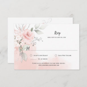 Cartons Réponse Rose pastel Roses rose pâle Aquarelle Laver