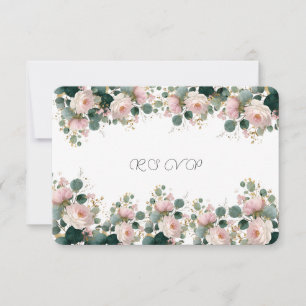 Cartons Réponse Rose Rose Garden Eucalyptus Mariage