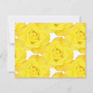 Cartons Réponse Roses Jaunes Fleurs Florales Or Blanc Motifs