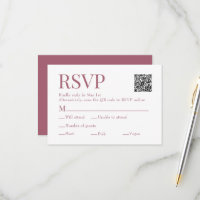 Rosewood Rose Scan Qr Code Mariage de choix de rep