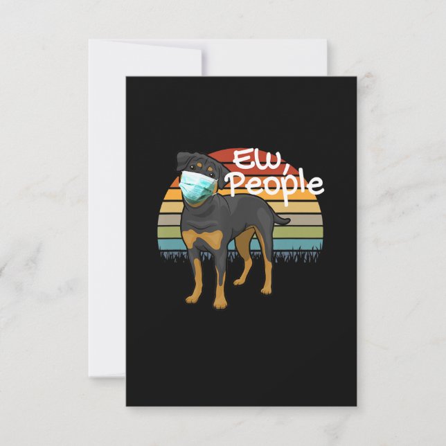 Cartons Réponse Rotweiler Chiot avec Masque - Ew Personnes - Rottw (Devant)