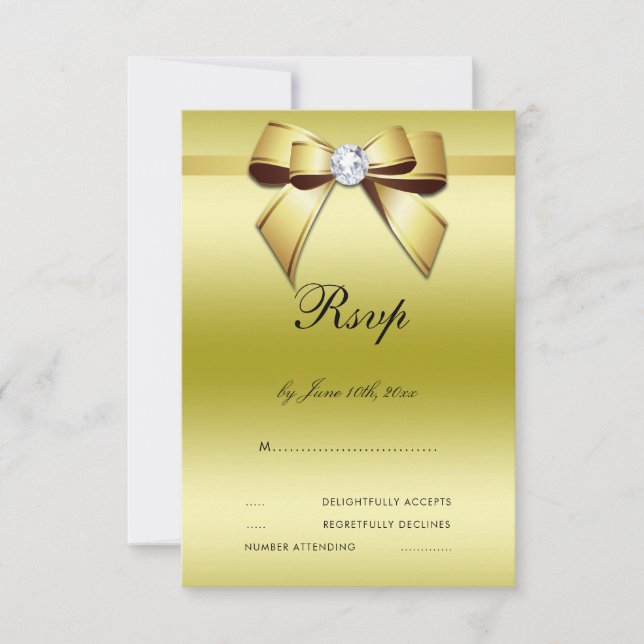 Cartons Réponse Ruban et nœud glamour (Devant)