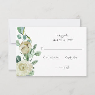 Cartons Réponse Rustic Airical Botanical Neutral Floral Mariage