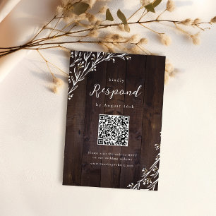 Cartons Réponse Rustic Barn Boho Floral Country Code QR