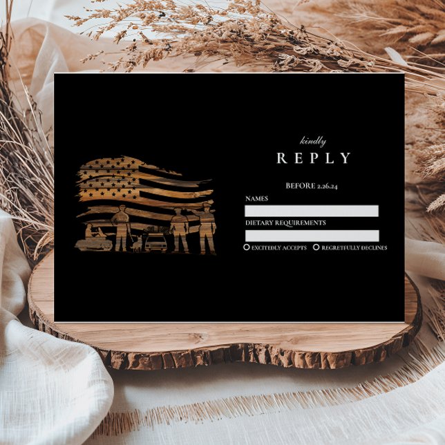 Cartons Réponse Rustic Copper Police Academy Graduation (Créateur téléchargé)