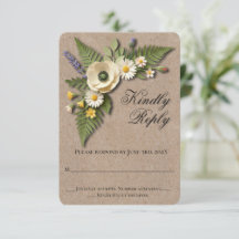 Rustic Kraft Style Wildflower Garden Wedding