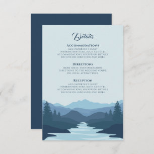 Cartons Réponse Rustic Misty Mountains Détails du Mariage