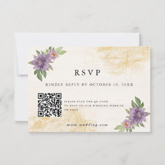 Cartons Réponse Rustic Summer aesthetic Wildflower Wedding