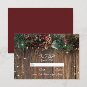 Cartons Réponse Rustic Wood Country Pine de Noël Garland Étincelle