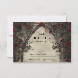 Cartons Réponse Rustique Antler Woodland Floral Mariage