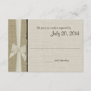 Cartons Réponse Rustique Burlap et Bow Rustic Country Response