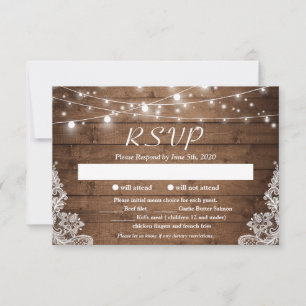 Cartons Réponse Rustique Country Twinkles lumières dentelle grange