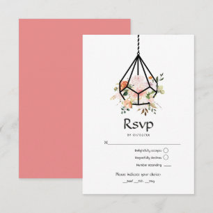 Cartons Réponse Rustique Pastel Floral Terrarium Jardin Mariage