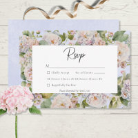 Rustique Pastel Hydrangea Floral Monogram Périwink