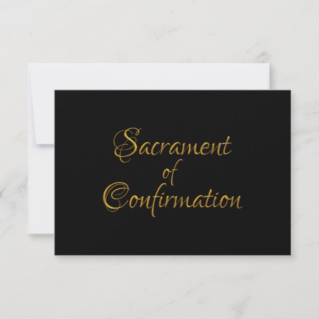 Cartons Réponse Sacrament de confirmation de Golden 3D Look (Devant)