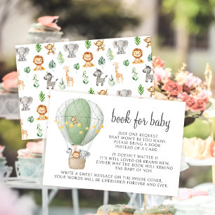 Cartons Réponse Safari Hot Air Balloon Livre pour Baby shower