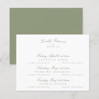 Sage Green Elegant Calligraphy multi-événement