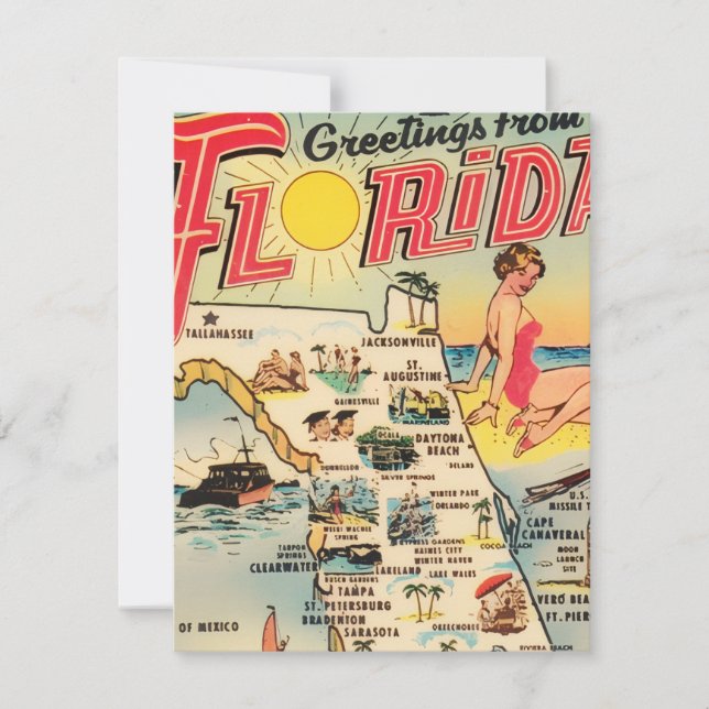 Cartons Réponse Salutations de Floride (Devant)
