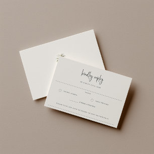 Cartons Réponse Sandy Beige Beach Wedding Allergy Note