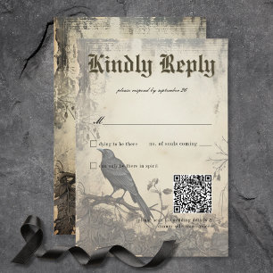 Cartons Réponse Scènes gothiques Moody Crème Vintage et Noir