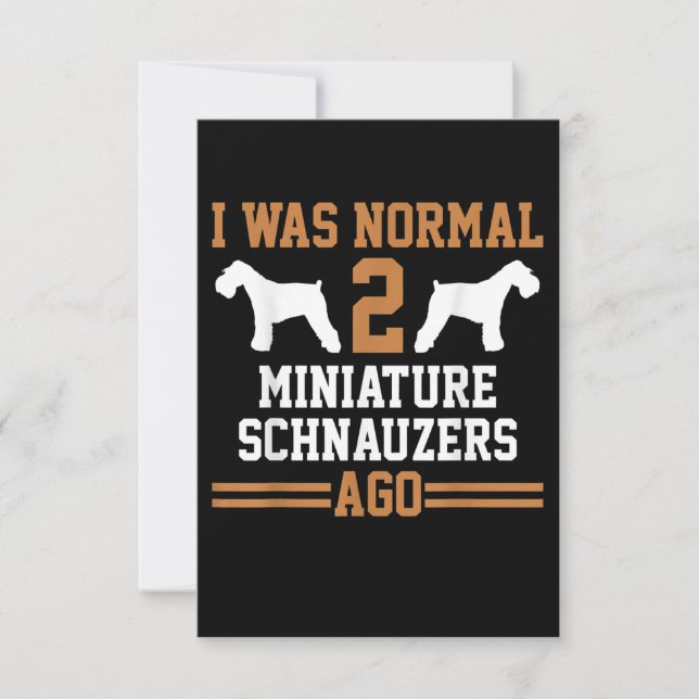 Cartons Réponse Schnauzer Miniature Chien 2 École d'entraînement d (Devant)