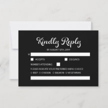 Script moderne Flair minimaliste Mariage noir