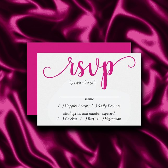 Cartons Réponse Script rose chaud simple | Arbre Magenta Flourissa (Créateur téléchargé)