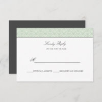 Seigaiha | Dusty Green vague de mariage japonais r