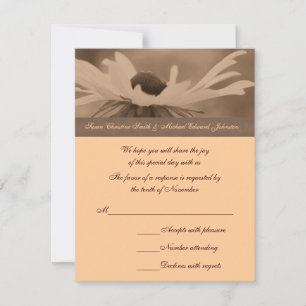 Cartons Réponse Sepia Black Eyed Susan Flower Mariage