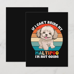 Cartons Réponse Si je ne peux pas amener mon chien Maltipoo, je ne