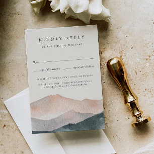 Cartons Réponse Sierra Dusk   Desert Mountain Mariage Repas Choice