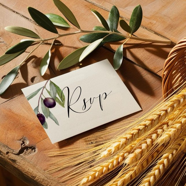 Cartons Réponse Simple brun Succursale choix de repas Aquarelle (Créateur téléchargé)